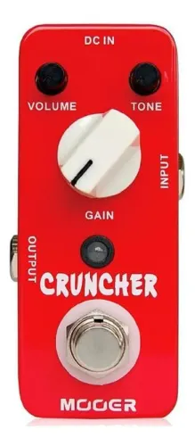 Pedal Distorção Mooer Cruncher Distortion MCD para Guitarra 9V