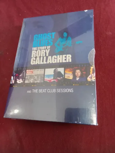 Box DVD duplo Rory Gallagher Ghost Blues Story Beat Club Sessions 1971 72 novo lacrado