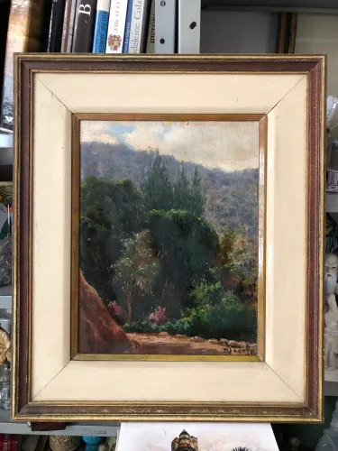 Quadro antigo pintor Walter Feder 