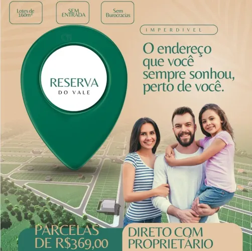 Terreno à venda em Ouro Fino-MG, no bairro Reserva do Vale, 160,00 m² de área. Confira já!