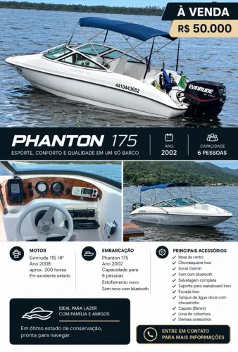 Lancha Phanton 17.5