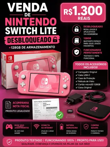 Nintendo Switch Lite Rosa 128GB