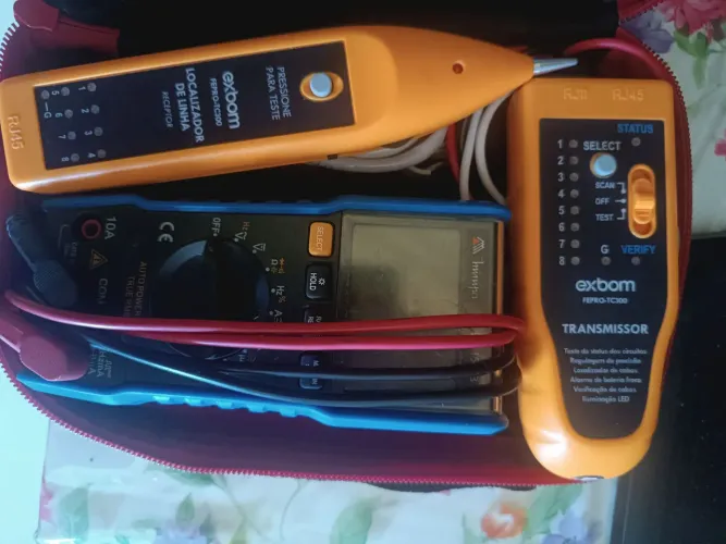 Kit Testador e Localizador de Cabos de Rede RJ45/RJ11