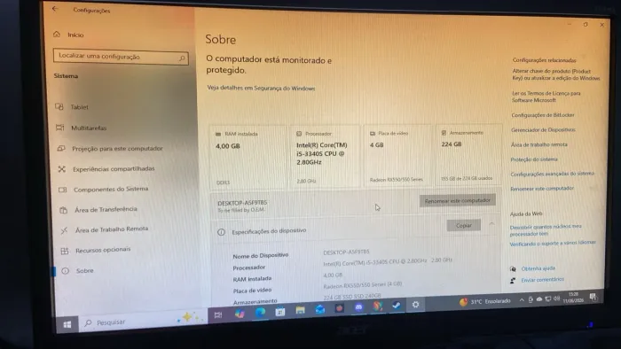 Pc completo semi gamer