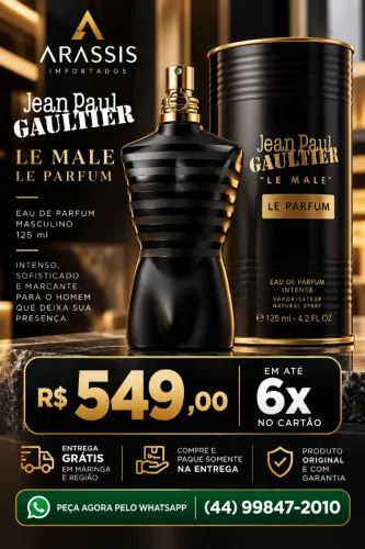PERFUME JEAN PAUL GAULTIER LE MALE LE PARFUM 125ML - R$ 549