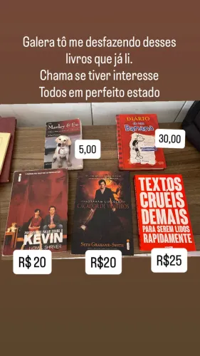 Livros a venda e para doação 