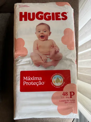 Fralda Huggies Supre Care tamanho P (02 pacotes com 48 unidades cada)