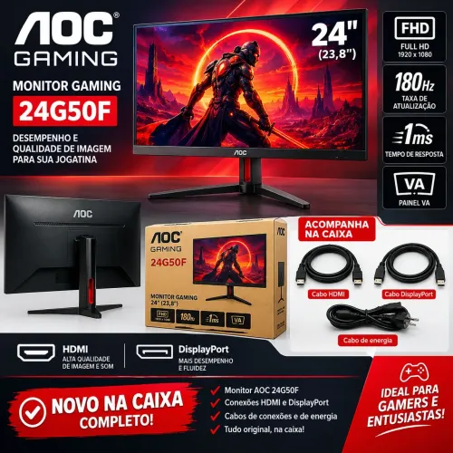 Monitor Gaming AOC 24G50F 155hz HDMI/DP