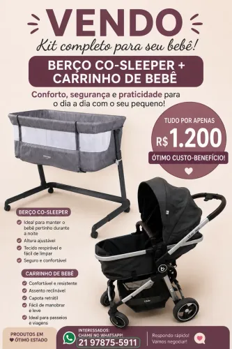 Carrinho e Berço Moisés