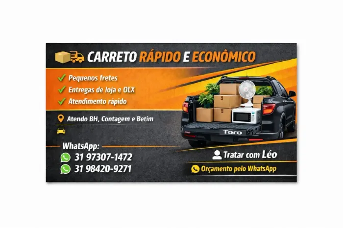 Fretes e carretos em bh