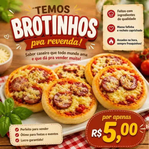  pizzas brotinho pra revenda