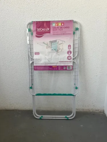 VARAL DE CHÃO SECALUX GRANDE BARI AÇO PRÁTICO ECÔNOMICO 