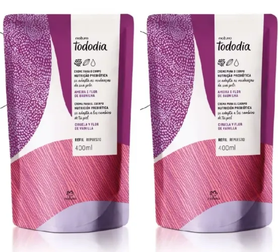 Kit Refil Hidratante Tododia Ameixa e Flor de Baunilha ( 2 x 400ml)