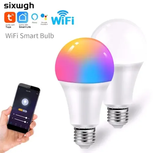 Lâmpada inteligente RGB LED 10W com controle por Alexa e Google Novo