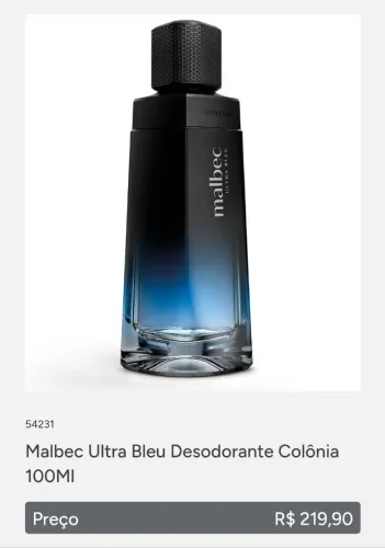 Malbec ultra Bleu por 155,00 na promoção