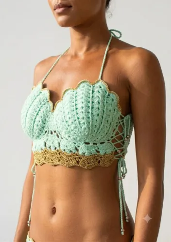 Cropped de Crochê Bojo