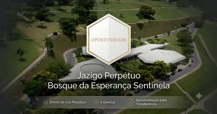 Jazigo Perpétuo Bosque da Esperança - 2 Gavetas - Excelente Localização