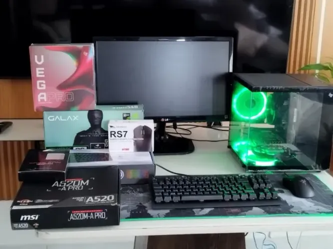 PC Gamer Completo AMD Ryzen 5 3600 + GTX 1060 6GB + Monitor AOC 120Hz + kit Redragon