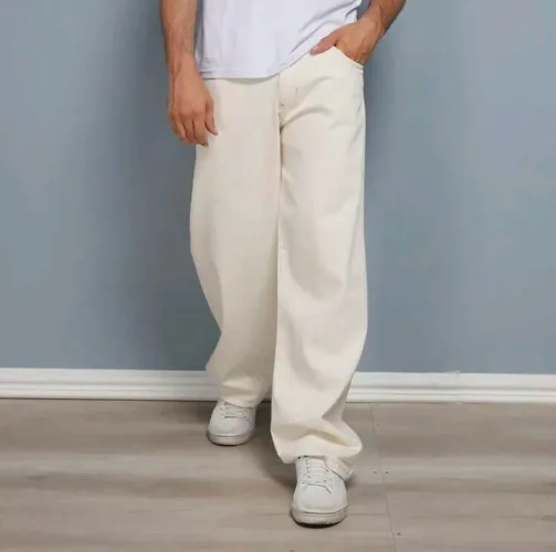 Calça Baggy Bege 46 - Moda Urbana / Streetwear (NUNCA FOI USADA)