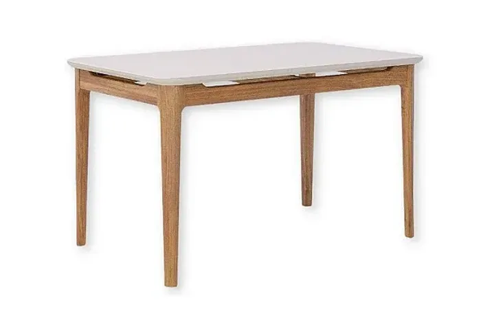 MESA DE JANTAR FLORA  160X80 TAMP VIDRO/OFF r76