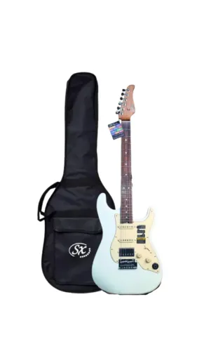 Kit Guitarra Eletrica Inteligente Efeitos S800 Vw Destro Branca + BAG CAP DE GUITARRA