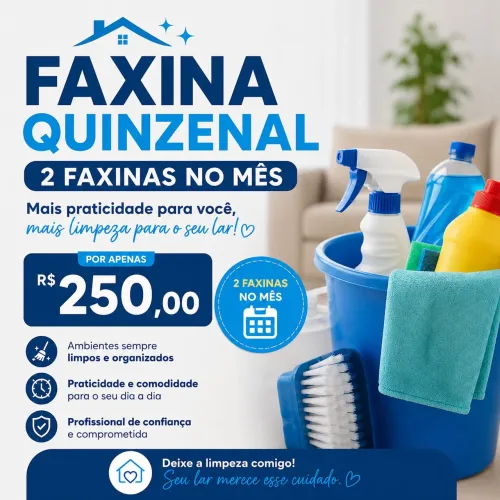 Faxina quinzenal e semanal