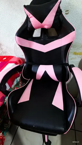 CADEIRA GAMER ROSA E PRETA ?