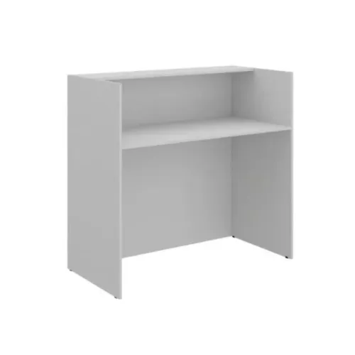 Balcão Atendimento Sem Gavetas Branco Compacto Funcional Escritório 63095