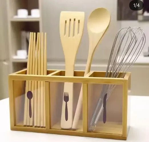 PORTA TALHERES 3DIV EKO EM BAMBOO REP