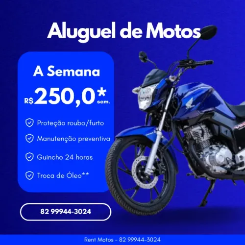 Moto Disponível Locação - CG160/Yamaha 150/ Pop 110