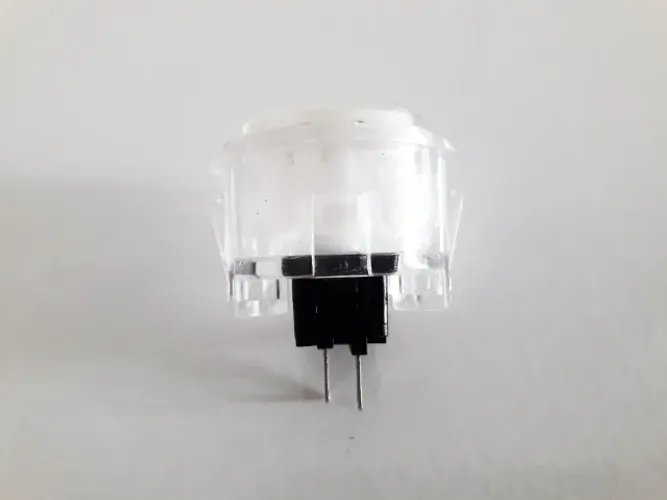 1 x Botão Branco Transparente para Controle Joystick Arcade