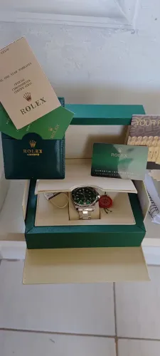 RELÓGIO ROLEX SUBMARINER VERDE DATE 40MM - MÁQUINA ETA-3135