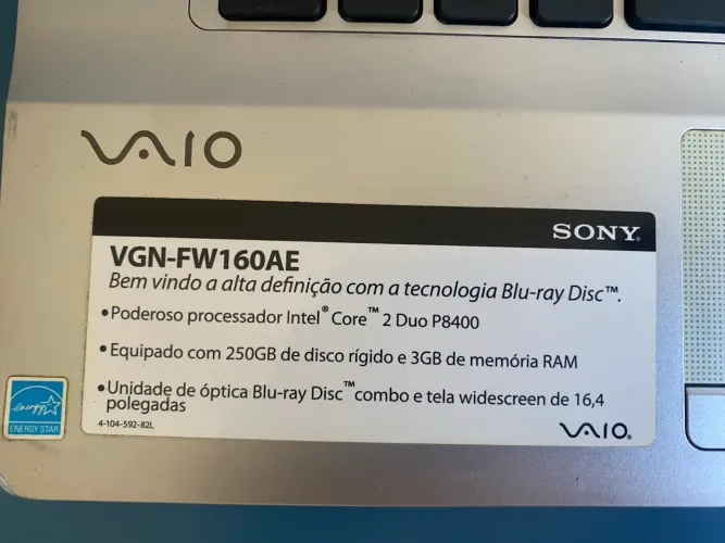 Sony VAIO VGN-FW160AE 16,4? Full HD - Core 2 Duo - Blu-ray