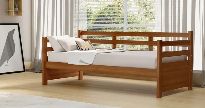 Sofá cama de madeira