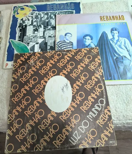 Coleção rara Lp vinil Banda Rebanhão rock gospel antigo