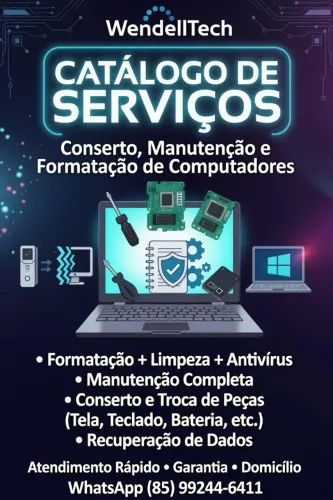 Conserto, manutenção e formatação de Computadores e NoteBook's