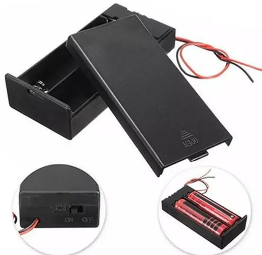 Case 18650 3.7v Suporte Bateria On/off Arduino Automação Robotica COD-CP185 