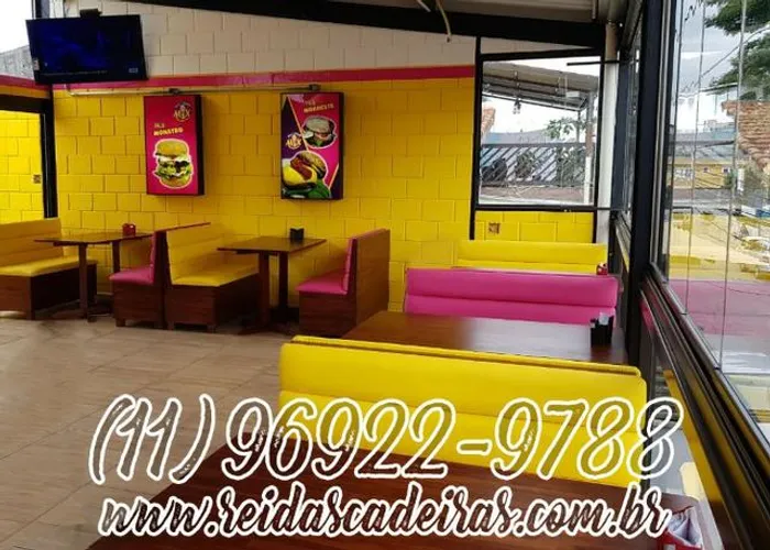 Booth Comercial Sofá para Hamburgueria, Pizzaria e Restaurante