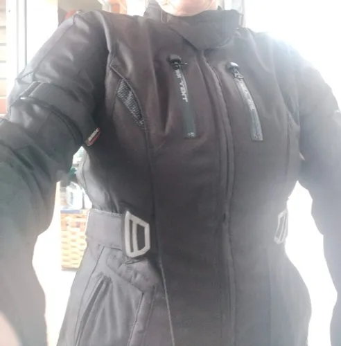 Jaqueta feminina motociclista 