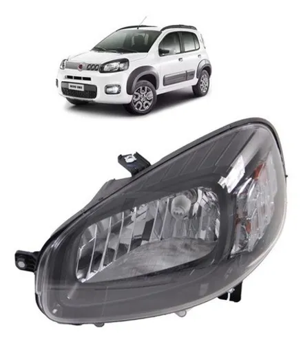 Farol Principal Fiat Uno Novo 2015 a 2022 Máscara Negra - Magneti