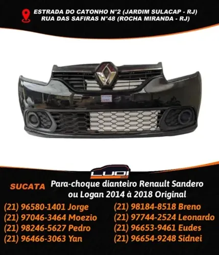 Para-choque dianteiro Renault Sandero ou Logan 2014 à 2018 Original