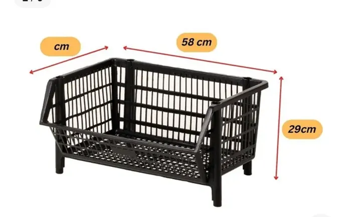 Cesto Expositor Organizador Grande 58cm N°03 Preto