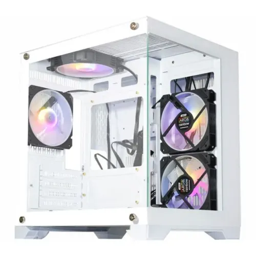 Gabinete Gamer Gaming Master, MID-TOWER, Lateral de vidro, Branco 
