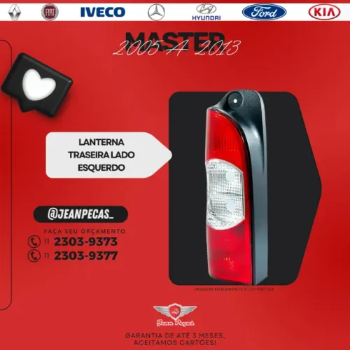 lanterna traseira esquerda - master