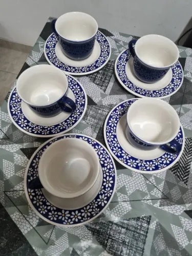 Jogo de chá de porcelana Oxford