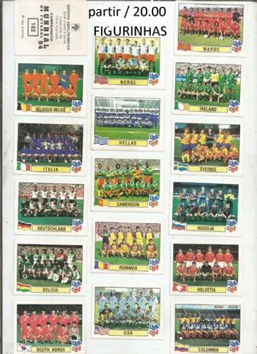 figurinhas copa mundo 1994 - times perfilados a partir 40.00