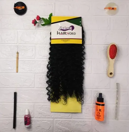 Cabelo Cacheado Organico 120g 55cm Em Tela Jixian Hair World - Cor. (1)