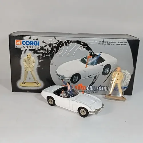 Maravilhosa Miniatura diecast do Toyota 2000Gt do famoso Agente Secreto James Bond - 007