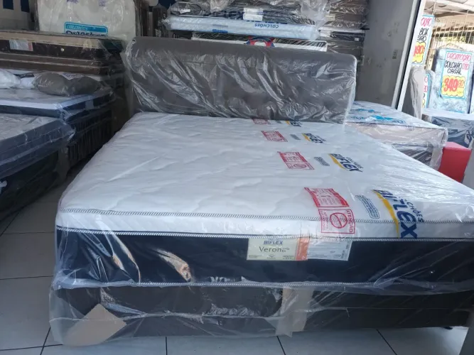 Cama Super King Colchão Casal Biflex Verona - Conforto e Qualidade