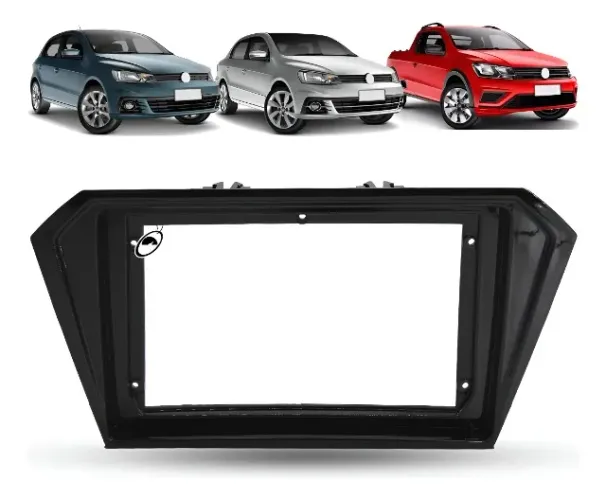 Moldura 2 Din 9 Pol Gol Saveiro Voyage G7 G8 PRETA